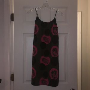 Polka dot trapeze shift summer sun dress